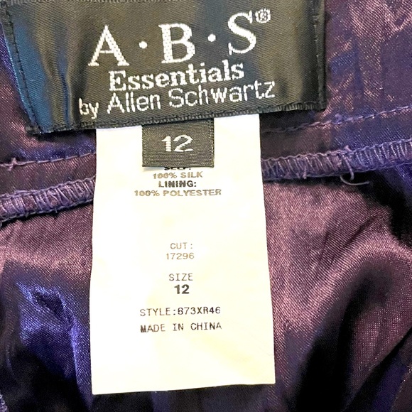 ABS Allen Schwartz purple cocktail dress - Picture 2 of 14